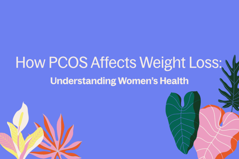 A graphic that talks about how PCOS affects weight loss