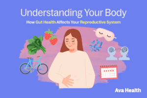 a graphic talking about how gut health influences fertility